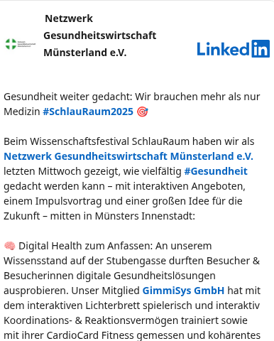 GimmiSys bei LinkedIn